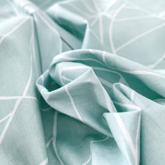 91家纺网 家纺一手货源 找家纺 优乐家纺 2025新款纯棉斜纹床盖款单层被套四件套 淑女格