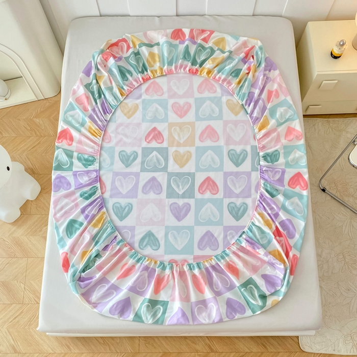 91家纺网 家纺一手货源 找家纺 帛织澜家纺 2025新款喷气12868系列纯棉印花单床笠 星星点灯