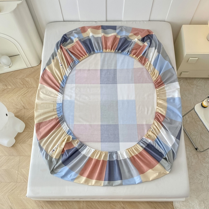 91家纺网 家纺一手货源 找家纺 帛织澜家纺 2026新款喷气12868系列纯棉印花单床笠 简伯格