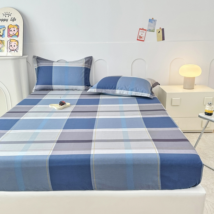 91家纺网 家纺一手货源 找家纺 帛织澜家纺 2025新款喷气12868系列纯棉印花单床笠 蒙德里