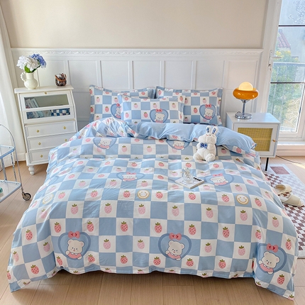 91家纺网 家纺一手货源 找家纺 （总）帛织澜家纺 2025新款喷气12868系列纯棉印花床笠四件套