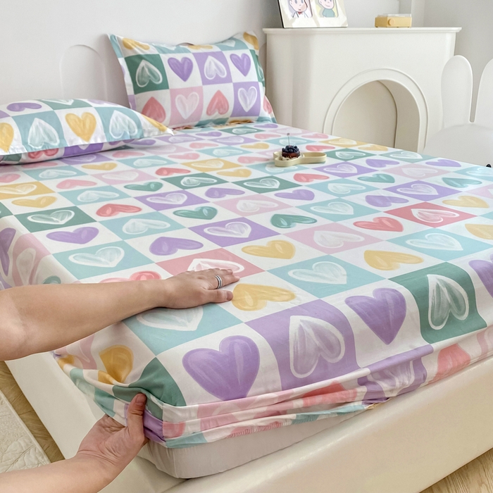 91家纺网 家纺一手货源 找家纺 帛织澜家纺 2025新款喷气12868系列纯棉印花单床笠 星星点灯