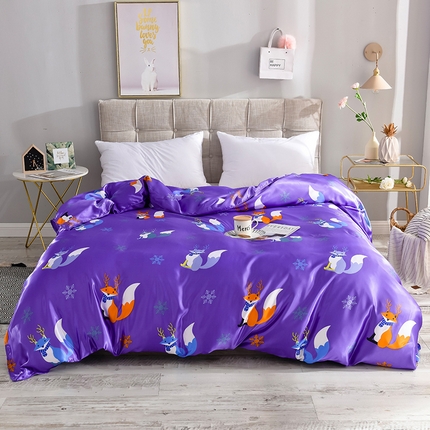 91家纺网 家纺一手货源 找家纺 （总）8经年 2025新款印花丝绸冰丝水洗真丝单被套 直播爆款