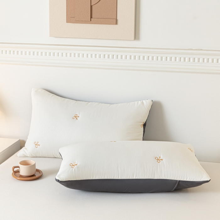 91家纺网 家纺一手货源 找家纺 梦初语 2024新款刺绣小竺棉大豆夏被 蝴蝶结-米