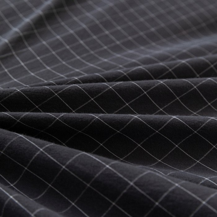 91家纺网 家纺一手货源 找家纺 羋多（原穆琪） 2024新款A类全棉色织水洗棉纯色四件套 灰小格