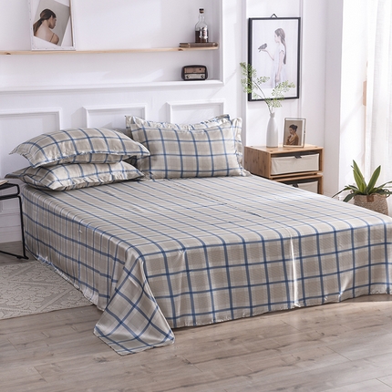 91家纺网 家纺一手货源 找家纺 （总）9经年 2025新款条纹丝绸冰丝水洗真丝单床单 直播爆款