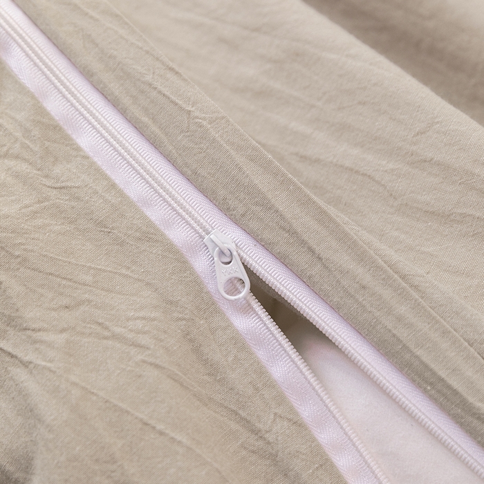 91家纺网 家纺一手货源 找家纺 羋多（原穆琪） 2024新款A类全棉色织水洗棉纯色四件套 浅米