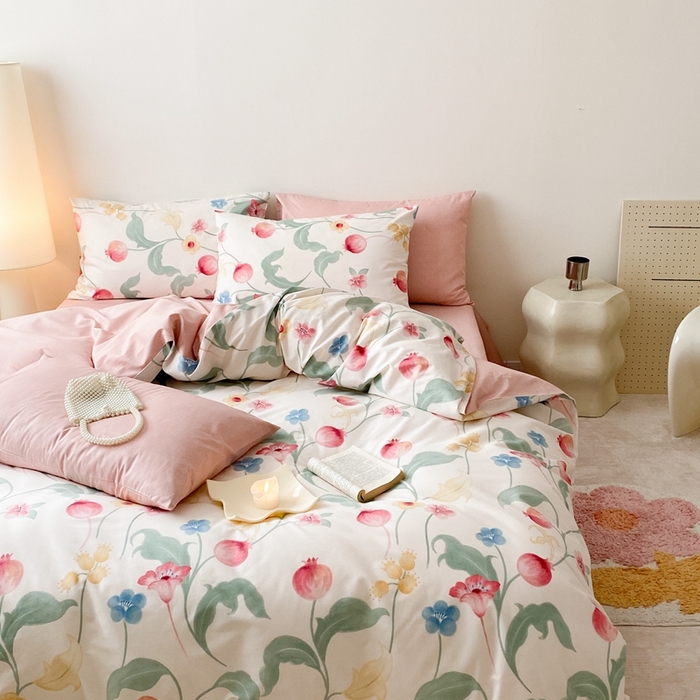 91家纺网 家纺一手货源 找家纺 嘉汀兰家居 2024新款40s全棉印花四件套系列  时留