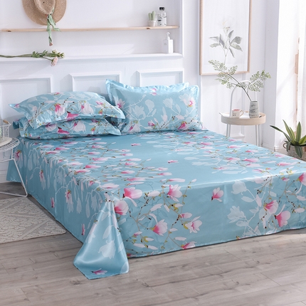 91家纺网 家纺一手货源 找家纺 经年 2025新款冰丝单件印花单床单 满意花枝