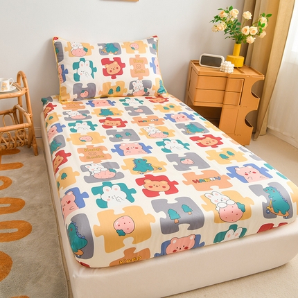 91家纺网 家纺一手货源 找家纺 （总）ds生活馆 2025新款幼儿园学生60支贡缎长绒棉纯棉单床笠