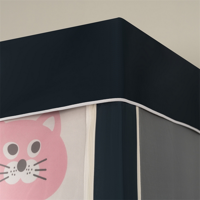 91家纺网 家纺一手货源 找家纺 新太阳蚊帐 2025新款涂层遮光防蚊款学生床帘 芭蕾猫咪