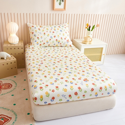 91家纺网 家纺一手货源 找家纺 （总）ds生活馆 2025新款幼儿园学生60支贡缎长绒棉纯棉单床笠