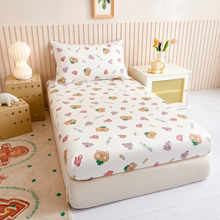 91家纺网 家纺一手货源 找家纺 （总）ds生活馆 2025新款幼儿园学生60支贡缎长绒棉纯棉单床笠