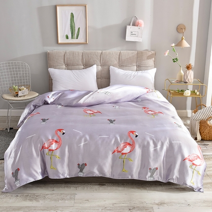 91家纺网 家纺一手货源 找家纺 （总）8经年 2025新款印花丝绸冰丝水洗真丝单被套 直播爆款