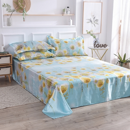 91家纺网 家纺一手货源 找家纺 经年 2025新款冰丝单件印花单床单 飞舞之恋