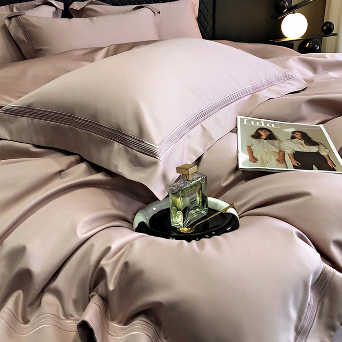 91家纺网 家纺一手货源 找家纺 （总）梵克保罗 2024新款100支长绒棉五线绣四件套