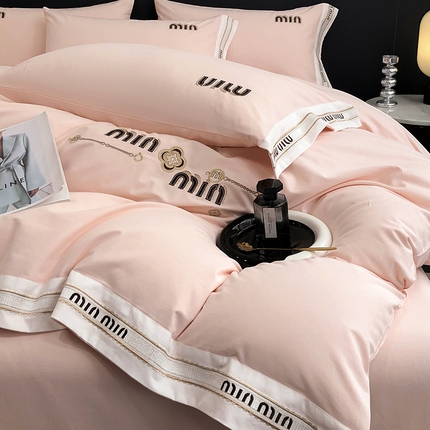 91家纺网 家纺一手货源 找家纺 （总）奥汀洛家纺 2025新款亲肤棉磨毛刺四件套-米娅