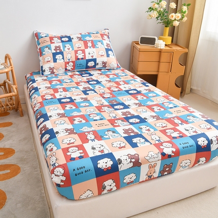 91家纺网 家纺一手货源 找家纺 （总）ds生活馆 2025新款幼儿园学生60支贡缎长绒棉纯棉单床笠