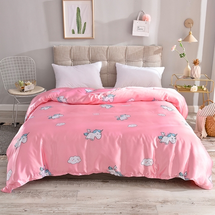 91家纺网 家纺一手货源 找家纺 （总）8经年 2025新款印花丝绸冰丝水洗真丝单被套 直播爆款