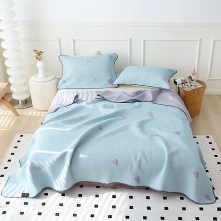 91家纺网 家纺一手货源 找家纺 （总）朴尔家纺-毛巾被 2024新款柔绵绵风贝壳针复合工艺六层纱布毛巾被盖毯