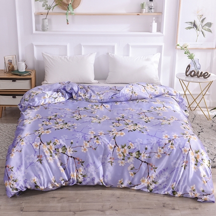 91家纺网 家纺一手货源 找家纺 （总）8经年 2025新款印花丝绸冰丝水洗真丝单被套 直播爆款