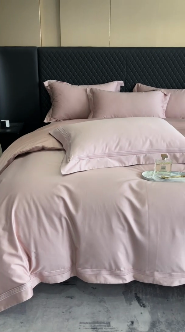 91家纺网 家纺一手货源 找家纺 （总）梵克保罗 2024新款100支长绒棉五线绣四件套