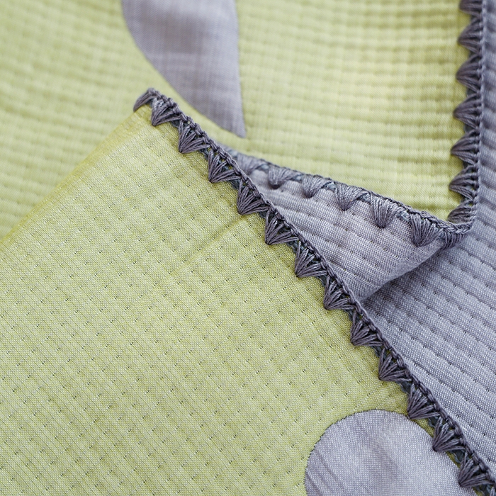 91家纺网 家纺一手货源 找家纺 朴尔家纺-毛巾被 2024新款柔绵绵风贝壳针复合工艺六层纱布毛巾被盖毯 心叶-绿