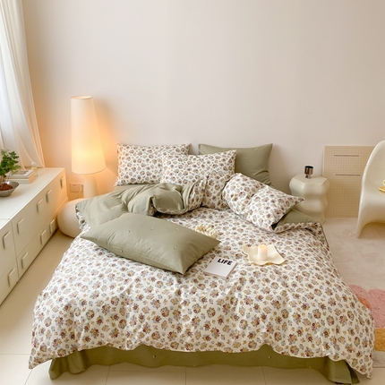 91家纺网 家纺一手货源 找家纺 嘉汀兰家居 2024新款40s全棉印花四件套系列  清辞巷陌