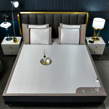 91家纺网 家纺一手货源 找家纺 （总）小牛席业 2024新款超精密冰丝席-肌理纹系列凉席藤席竹席冰丝席乳胶席凉豆豆席