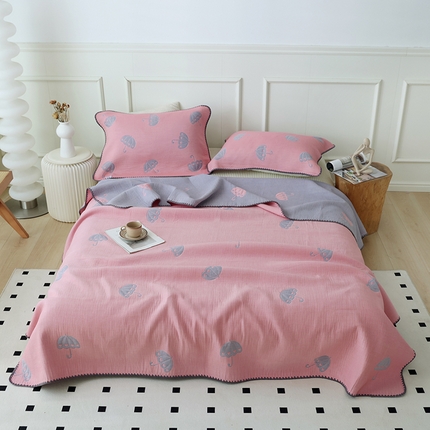 91家纺网 家纺一手货源 找家纺 （总）朴尔家纺-毛巾被 2024新款柔绵绵风贝壳针复合工艺六层纱布毛巾被盖毯