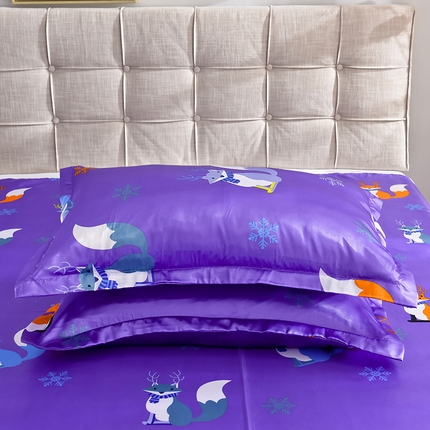 91家纺网 家纺一手货源 找家纺 （总）8经年 2025新款冰丝印花丝绸水洗真丝单枕套 直播爆款