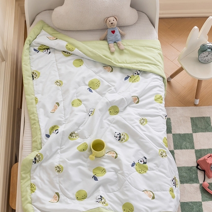 91家纺网 家纺一手货源 找家纺 （总）嗨生活 2025新款水洗棉手包边幼儿园儿童夏被（爆款）