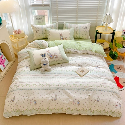 91家纺网 家纺一手货源 找家纺 （总）乐童 2024新款13372纯棉数码印花四件套第一波