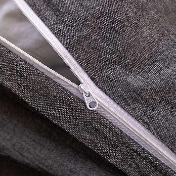 91家纺网 家纺一手货源 找家纺 羋多（原穆琪） 2024新款A类全棉色织水洗棉纯色四件套 石灰