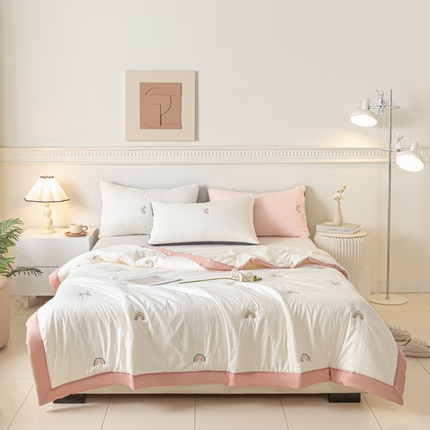 （总）梦初语 2024新款刺绣小竺棉大豆夏被