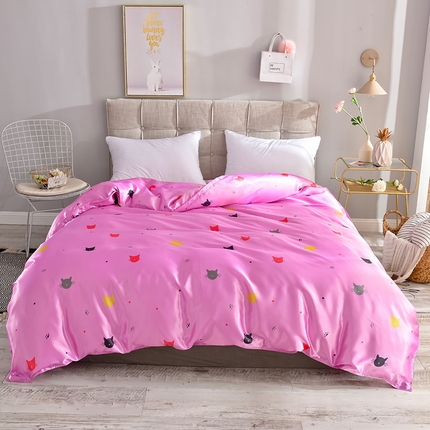 91家纺网 家纺一手货源 找家纺 （总）8经年 2025新款印花丝绸冰丝水洗真丝单被套 直播爆款