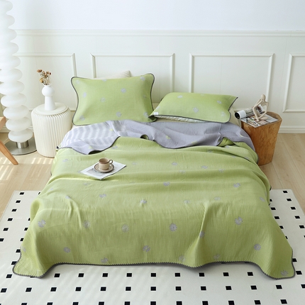 91家纺网 家纺一手货源 找家纺 （总）朴尔家纺-毛巾被 2024新款柔绵绵风贝壳针复合工艺六层纱布毛巾被盖毯