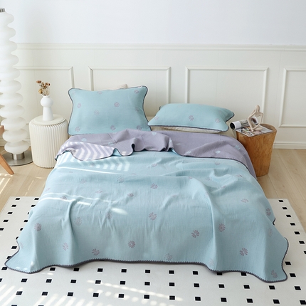 91家纺网 家纺一手货源 找家纺 （总）朴尔家纺-毛巾被 2024新款柔绵绵风贝壳针复合工艺六层纱布毛巾被盖毯