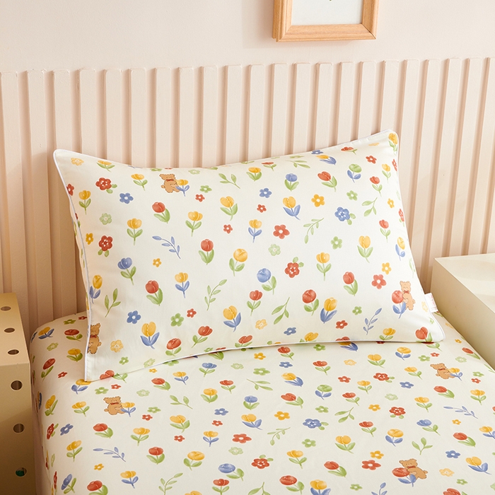 91家纺网 家纺一手货源 找家纺 (总) ds生活馆 2025新款幼儿园学生60支贡缎长绒棉纯棉单枕套