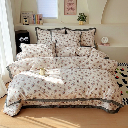 91家纺网 家纺一手货源 找家纺 （总）百寐 2024新款13372全棉床盖四件套