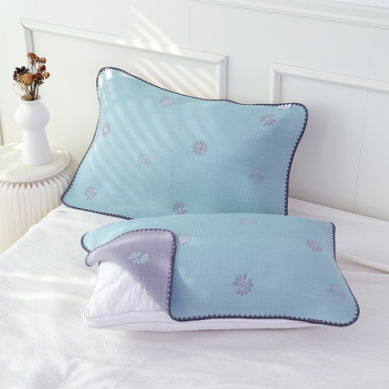 91家纺网 家纺一手货源 找家纺 （总）朴尔家纺-毛巾被 2024新款柔绵绵风贝壳针复合工艺六层纱布枕巾