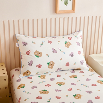 91家纺网 家纺一手货源 找家纺 (总) ds生活馆 2025新款幼儿园学生60支贡缎长绒棉纯棉单枕套