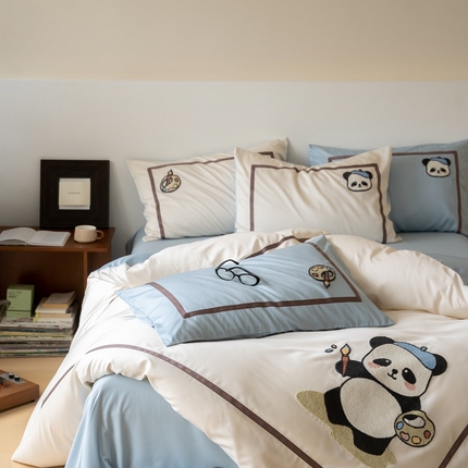 91家纺网 家纺一手货源 找家纺 FORTWO家纺 2024新款天丝棉卡通四件套 萌兮兮