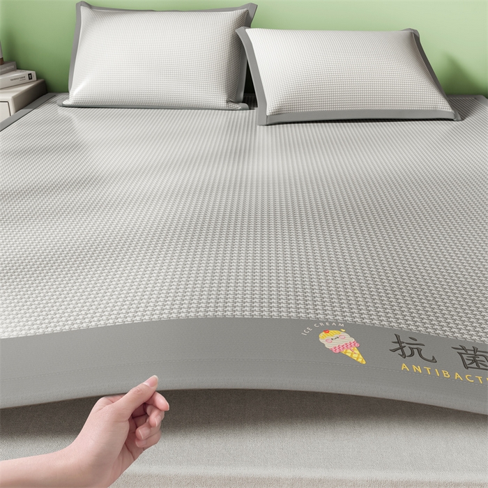 91家纺网 家纺一手货源 找家纺 叠派家纺 2024新款抗菌冰激凌凉席系列 冰淇淋-烟灰