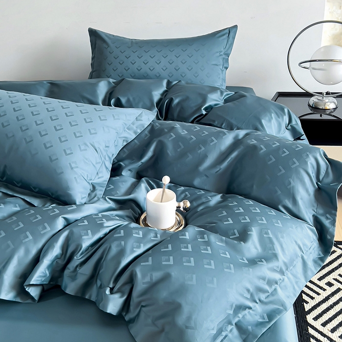 91家纺网 家纺一手货源 找家纺 品乐家纺 2024新款100支长绒棉提花 枕套 音色宾兰