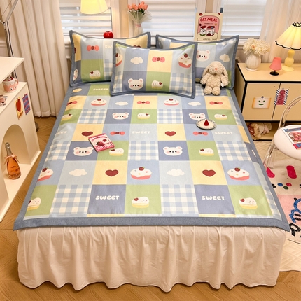 91家纺网 家纺一手货源 找家纺 （总）懒猫 2024新款600D数码印花冰丝凉席