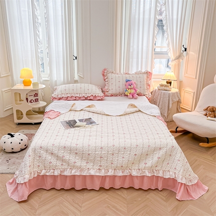 恒爱家纺 2024新款韩版泡泡棉床盖系列四件套 伊梦