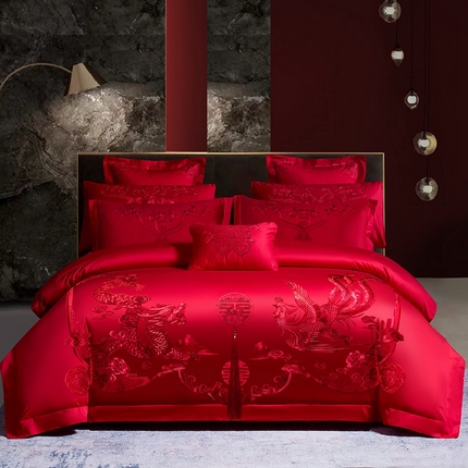 91家纺网 家纺一手货源 找家纺 （总）博之洋婚庆 2025新款婚庆刺绣四件套