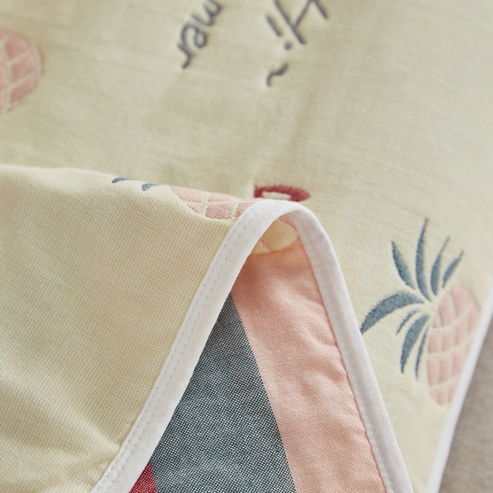 91家纺网 家纺一手货源 找家纺 爱港家纺 2024全棉A类毛巾被 纱布升级款长枕巾 情侣枕巾 枕芯保护套 菠萝