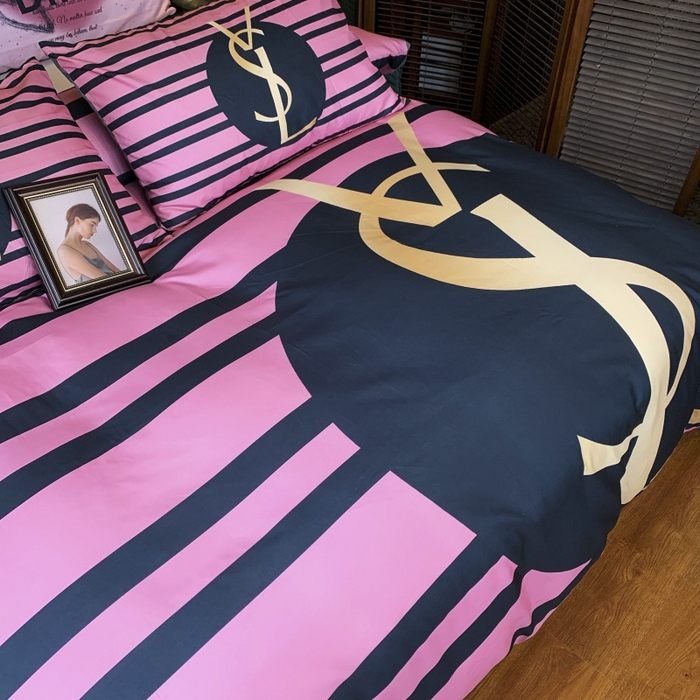 91家纺网 家纺一手货源 找家纺 花沐 2024新款云朵水洗棉四件套 【云朵棉】条纹女孩